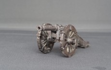 French field gun with scrolled barrel