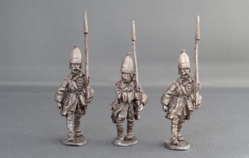 GNW Swedish Grenadiers in tall cloth mitre marching GNWGTM01