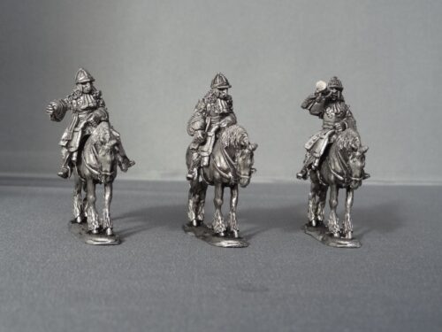 001 WSS Cuirassier Command in German Helmets horses stood