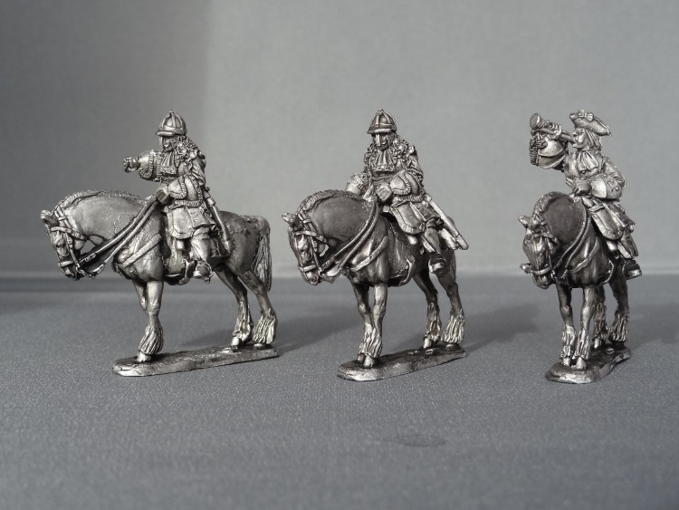 WSS Cuirassier Command in German Helmets horses stood WSSCC02