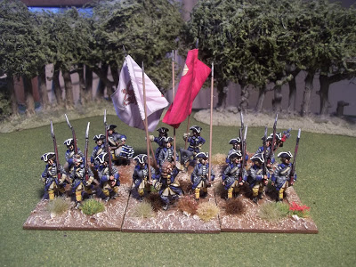 GNW Swedish foot regiment in Tricorns marching