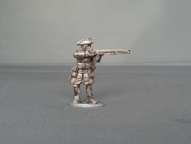 Musketeer of Spanish and Walloon Guards stood firing