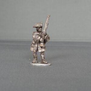 Musketeer of Spanish and Walloon Guards stood presenting