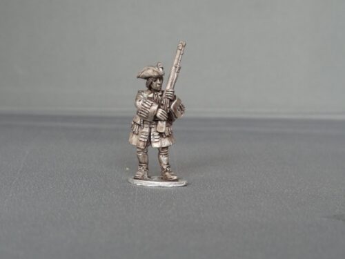 Musketeer of Spanish and Walloon Guards stood presenting