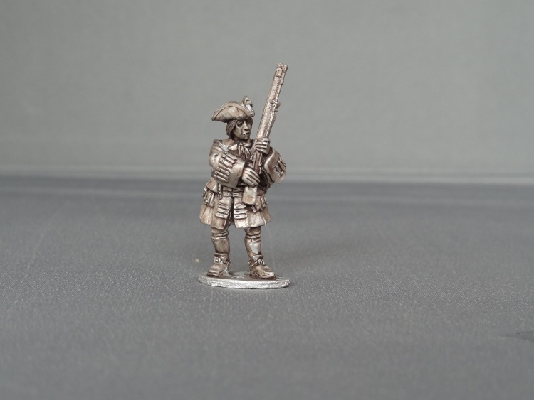 Musketeer of Spanish and Walloon Guards stood presenting