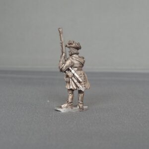 Musketeer of Spanish and Walloon Guards stood presenting