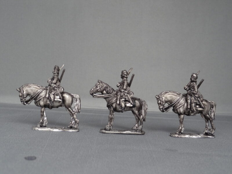 Russian Dragoon regiment on standing Horses in Karpus