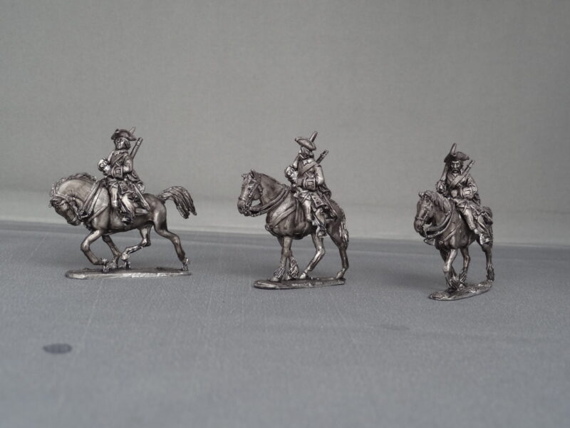 Russian Dragoons trotting in Tricorns
