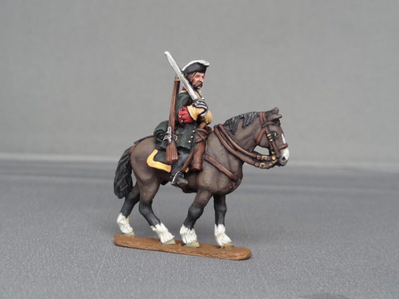 Russian Dragoons trotting in Tricorns