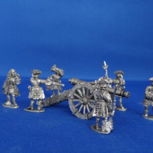 French field gun with scrolled barrel