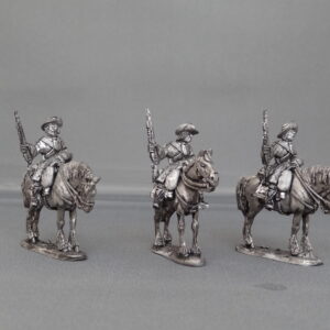 Dragoons in floppy hats standing