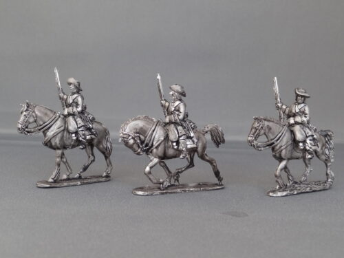 Dragoons in floppy hats trotting