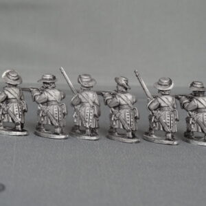 GNW Saxon foot regiment stood firing in Tricorns