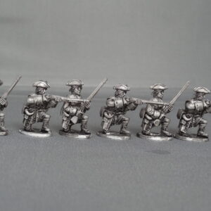 GNW Saxon foot Kneeling firing and presenting in Tricorns