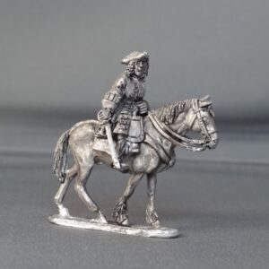 General officer sword down on walking horse