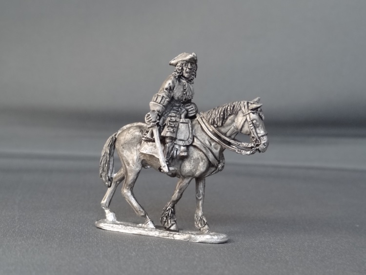General officer sword down on walking horse