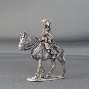 General officer sword down on walking horse