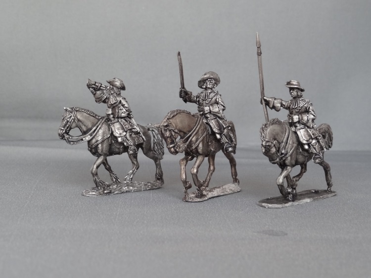 Cuirassier command in Floppy hats charging