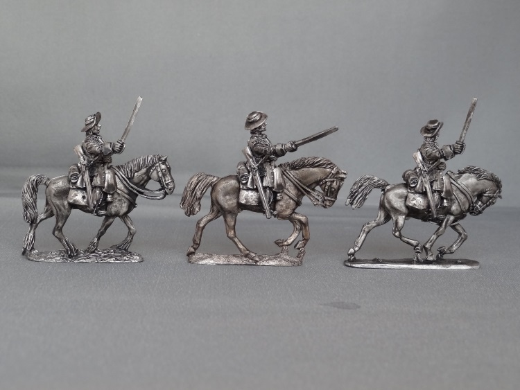 Cuirassiers in floppy hats charging