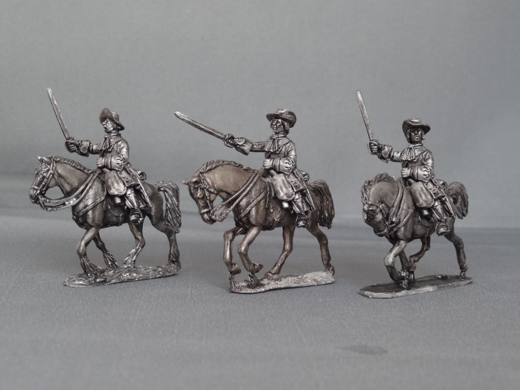 Cuirassiers in floppy hats charging