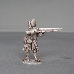 Grenadier of Austrian Brandenburg Bayreuth stood firing