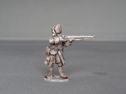 Grenadier of Austrian Brandenburg Bayreuth stood firing
