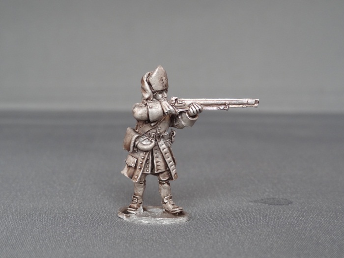Grenadier of Austrian Brandenburg Bayreuth stood firing