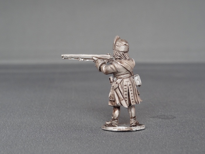 Grenadier of Austrian Brandenburg Bayreuth stood firing