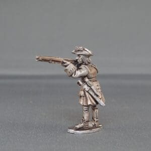 French musketeer stood giving fire