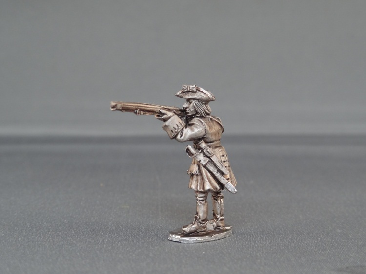 French musketeer stood giving fire