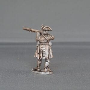 French musketeer stood giving fire