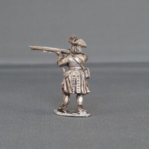 Musketeer with cockade stood firing