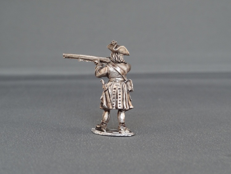 Musketeer with cockade stood firing