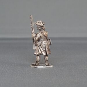 Musketeer presenting with cockade